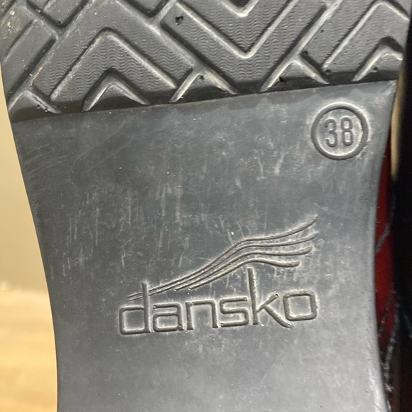 Dansko Professional Clogs Women's Size 38 US 7.5 - 8 Red Leather Slip on Shoes - Picture 8 of 10